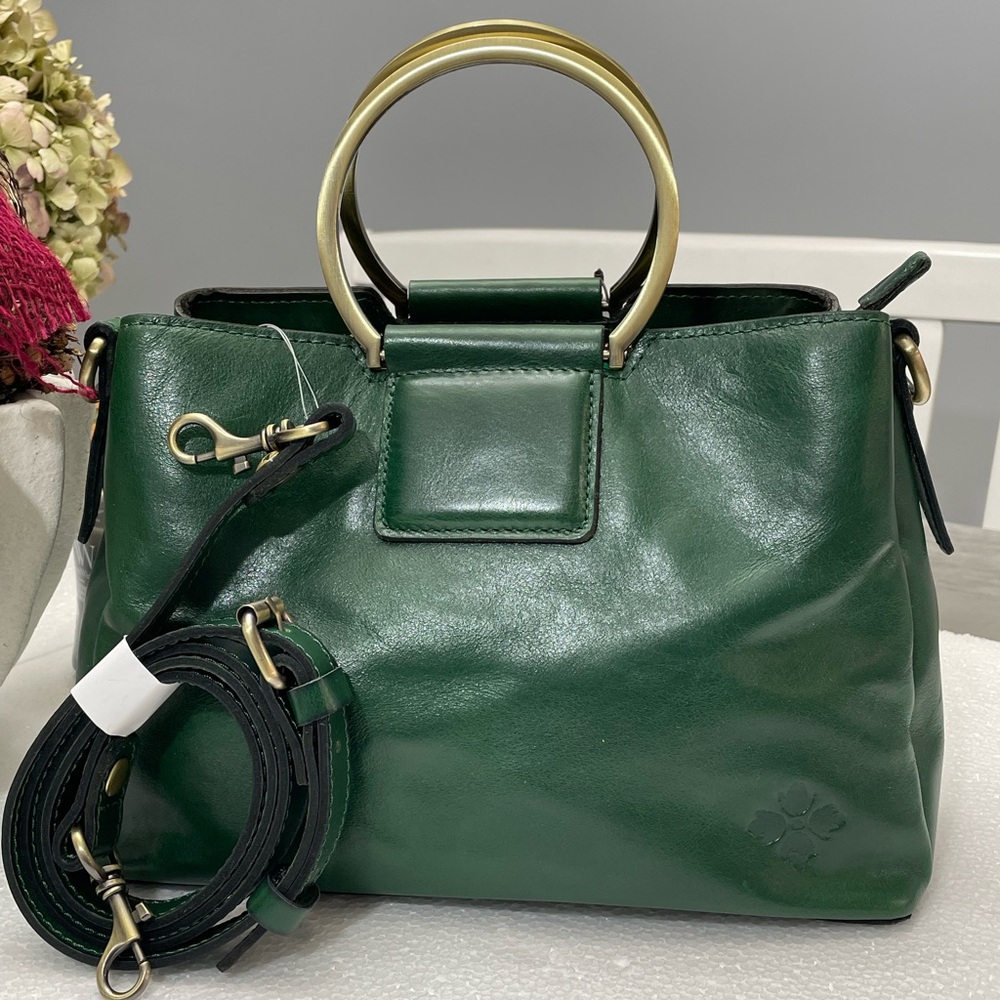 Patricia Nash Forest Green Leather Satchel - Picture 4 of 13